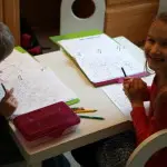 Making a constellation map, so we could find the constellations in the night sky.